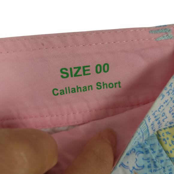 Lilly Pulitzer Women's Written In The Stars Callahan Shorts Sz 00 Blue & Pink - Picture 4 of 8